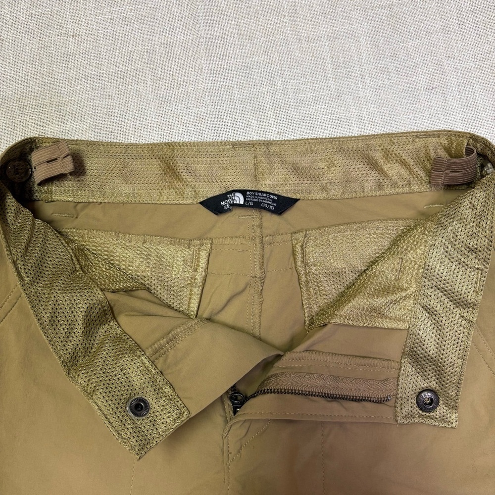 The North Face Boy Large 14-16 Tan Nylon Dry Fast Pants Lightweight Summer - Picture 4 of 6